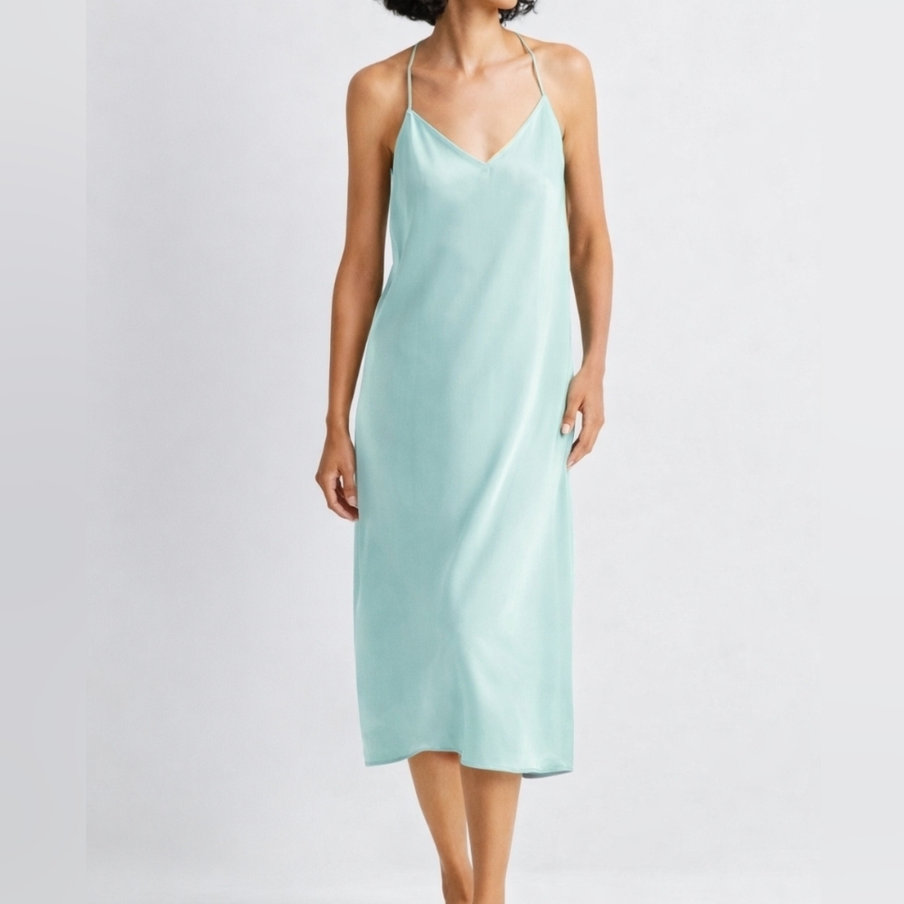 State of Day Sleeveless Crepe De Chine Nightgown SZ: XS Color: Perfect Mint